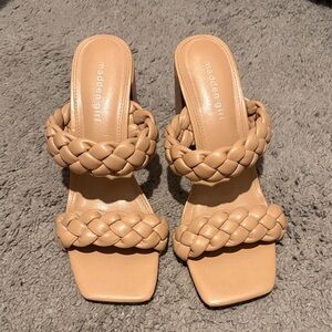 Madden Girl Beige Braided Heels